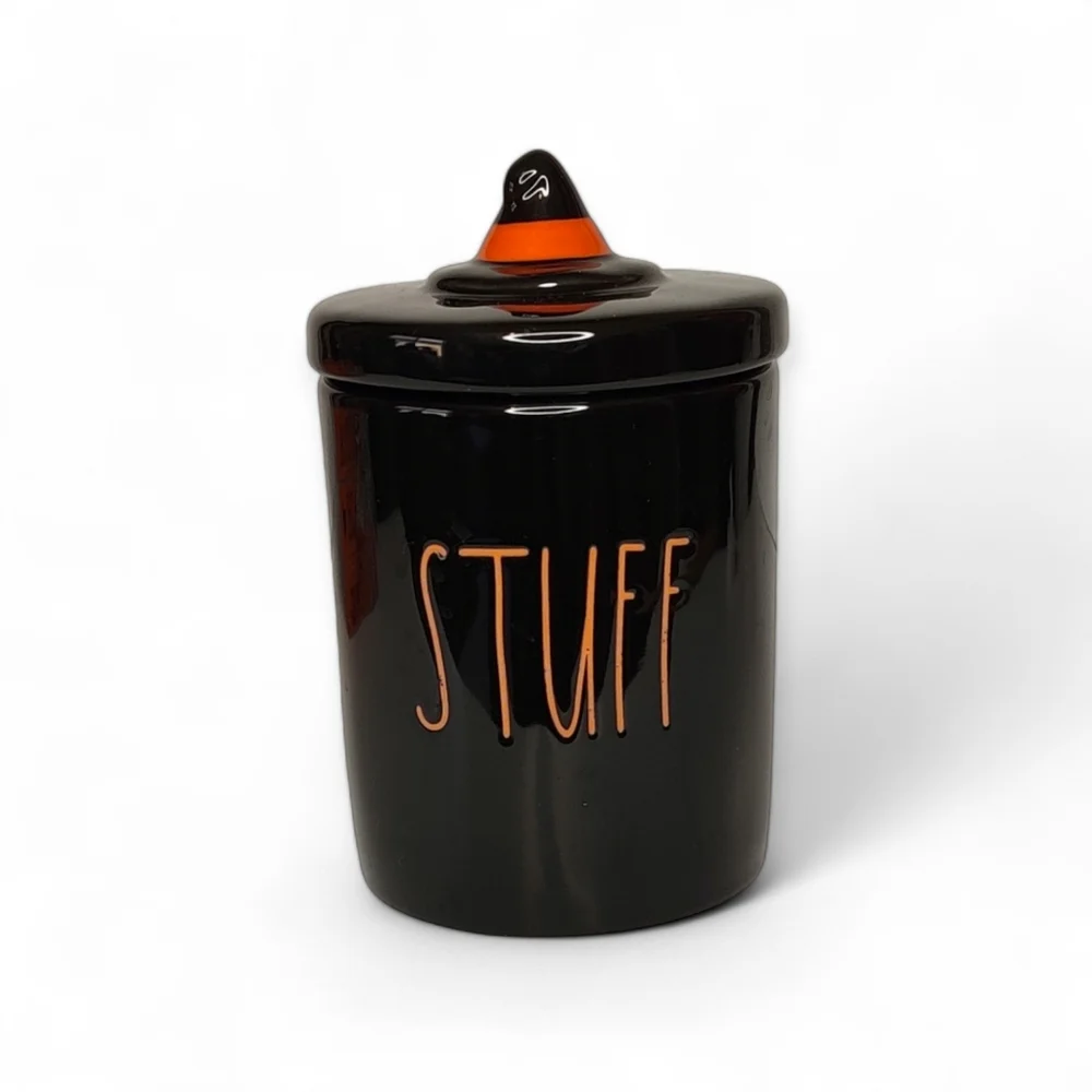 Rae Dunn‎ Black Witch Hat Stuff Halloween Jar Canister